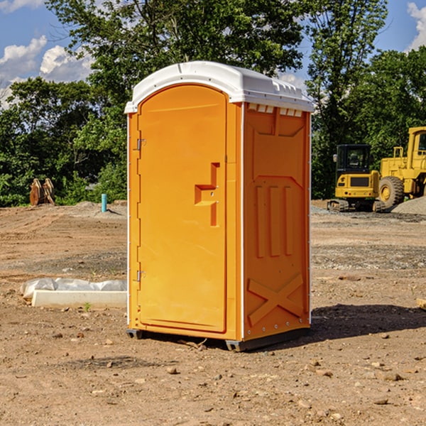 how often are the portable restrooms cleaned and serviced during a rental period in Antelope